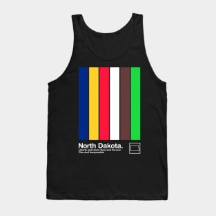 North Dakota State Flag // Original Minimalist Artwork Poster Design Tank Top